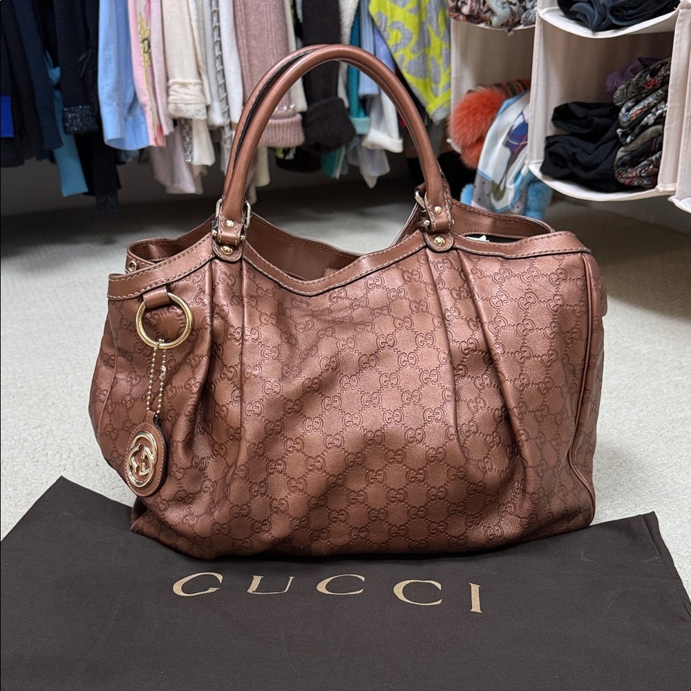 Gucci Vintage Sukey Tote Guccissima Leather Large